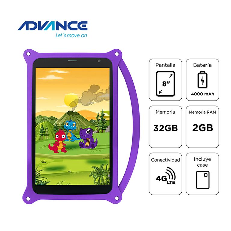 "Tablet Advance Intro TR8050 8" IPS, Android 14 Go, 2GB RAM 32GB ROM, 4G Dual SIM"
